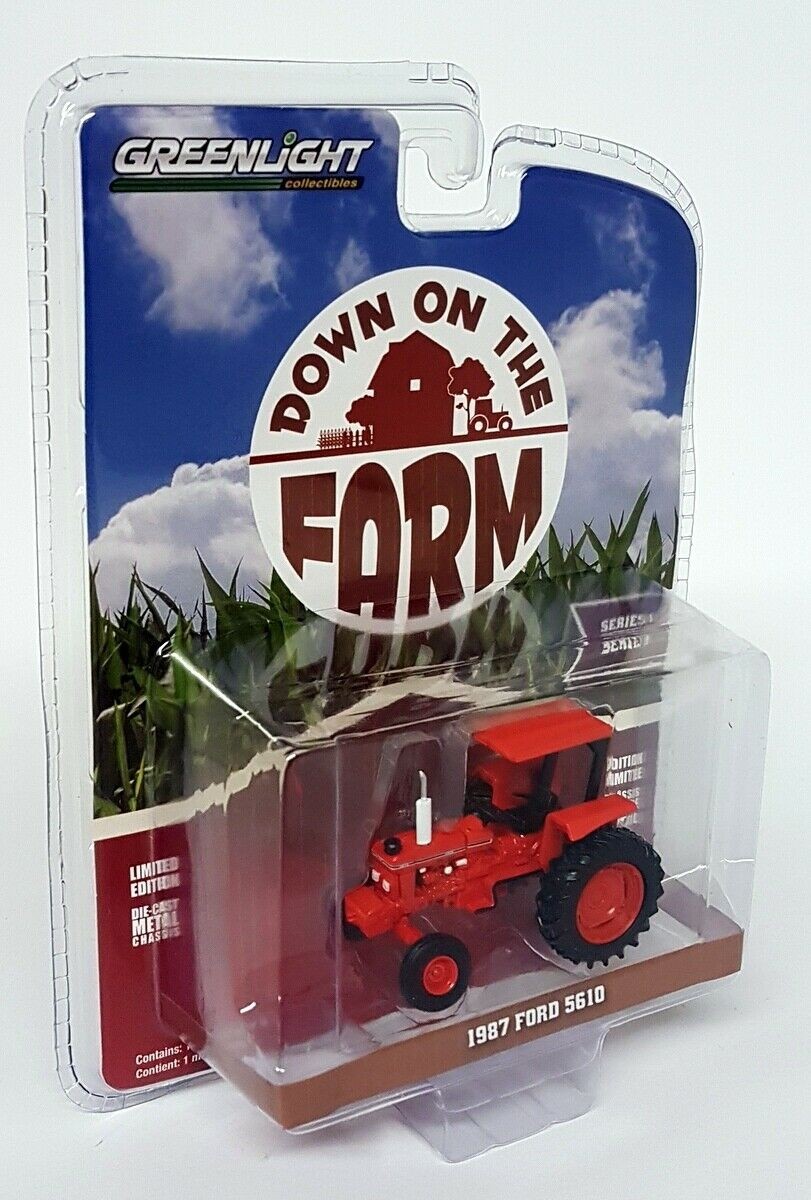 Greenlight 1/64 Scale - 1987 Ford 5610 Red Diecast Model Tractor
