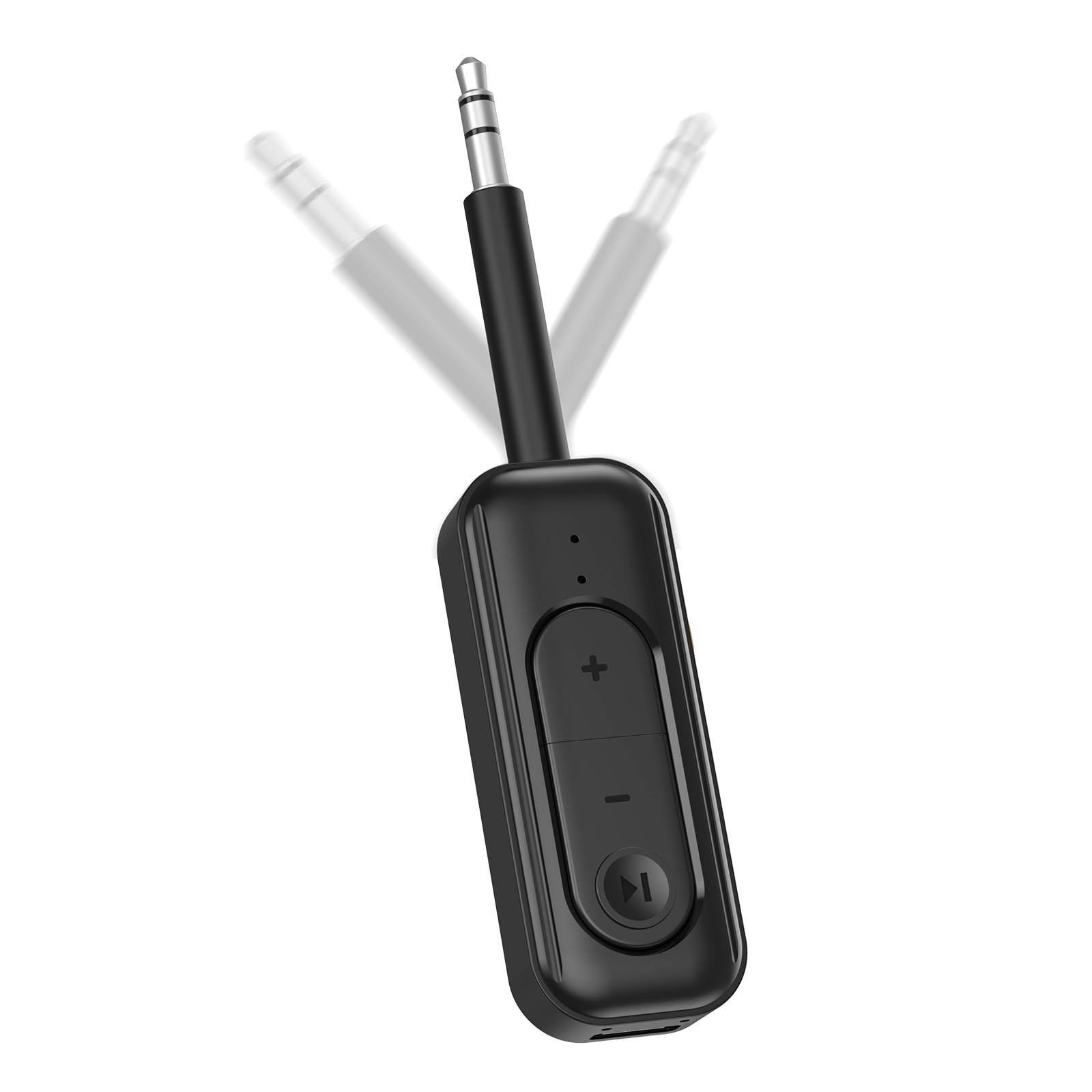 Rotatable Bluetooth 5.2 Car Aux Adapter with Dual Connectivity
