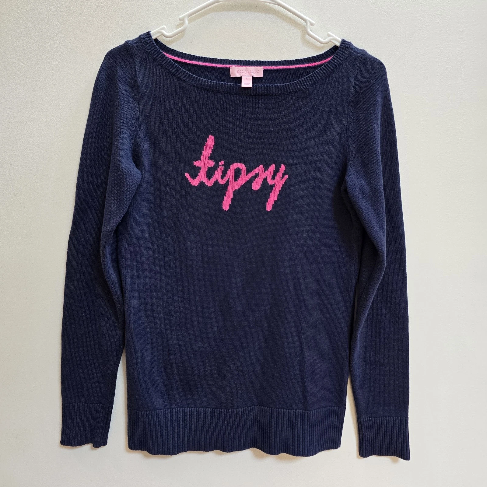 Lilly Pulitzer Tispy Marielle Lightweight Sweater Size Small Navy - product detail image 1