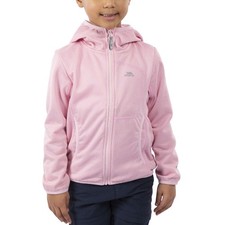 Trespass Girls Shove AT200 Full Zip Hooded Fleece Jacket - Pale Pink