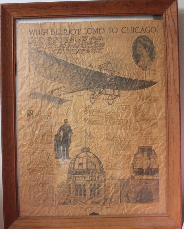 Bleriot 1910 "When Bleriot Comes To Chicago" Chicago Sunday Tribune newspaper