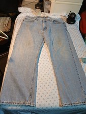 Vintage 90s Levi  s 505 Jeans Mens 40x30 Regular Fit Blue Faded USA Distressed