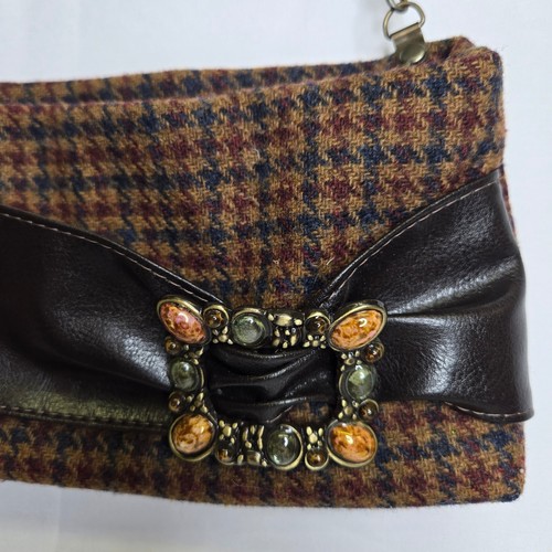 Mucros Schultertasche Weavers Tweed Hahnentritt Schnalle - Bild 3 von 12
