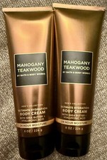 Lot of 2 Bath & Body Works Mahogany Teakwood Men's Body Cream New Full Size HTF