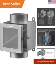 Complete Indoor Dryer Venting Solution: 4” Lint Trap & 8FT Hose Included