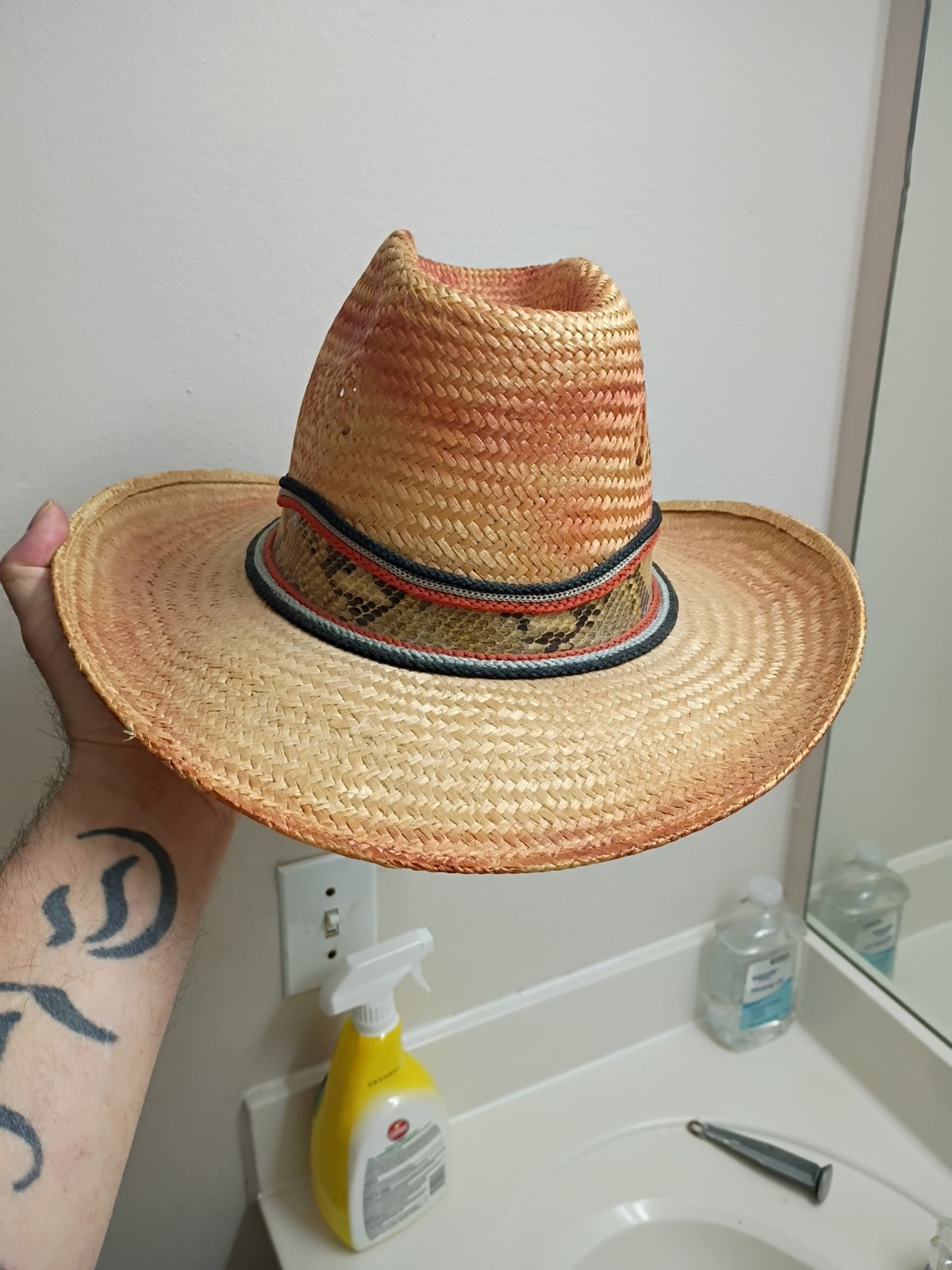 Bailey U Roll It Cowboy Hat With Python Snakeskin… - image 10