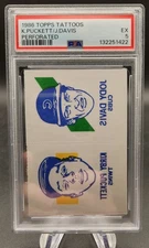 1986 Topps Tattoos KIRBY PUCKETT/ J. DAVIS Perforated PSA 5 Twins HOF