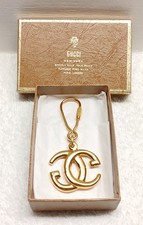 Vintage Gucci Gold-Tone Monogram Keychain