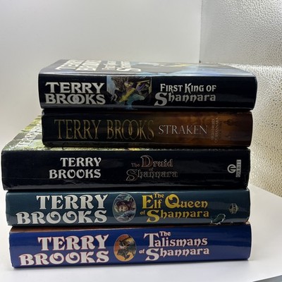5 x mixed Terry Brooks hardback books 1990s - 2005 read description