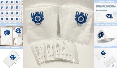 16 Pack For Miele AirClean 3D GN Vacuum Cleaner Bags for Miele Vacuum Classic C1