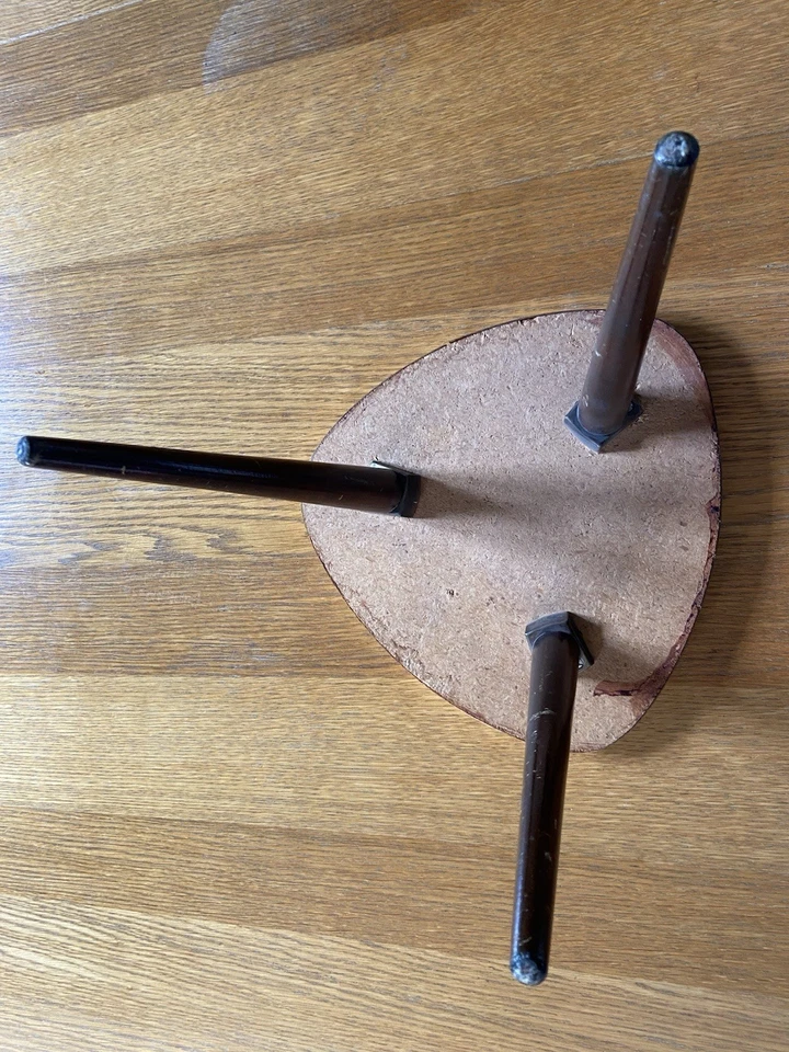 Porte-plantes petite table sellette guéridon tripode formica Vintage 1950/60 - Photo 3/4