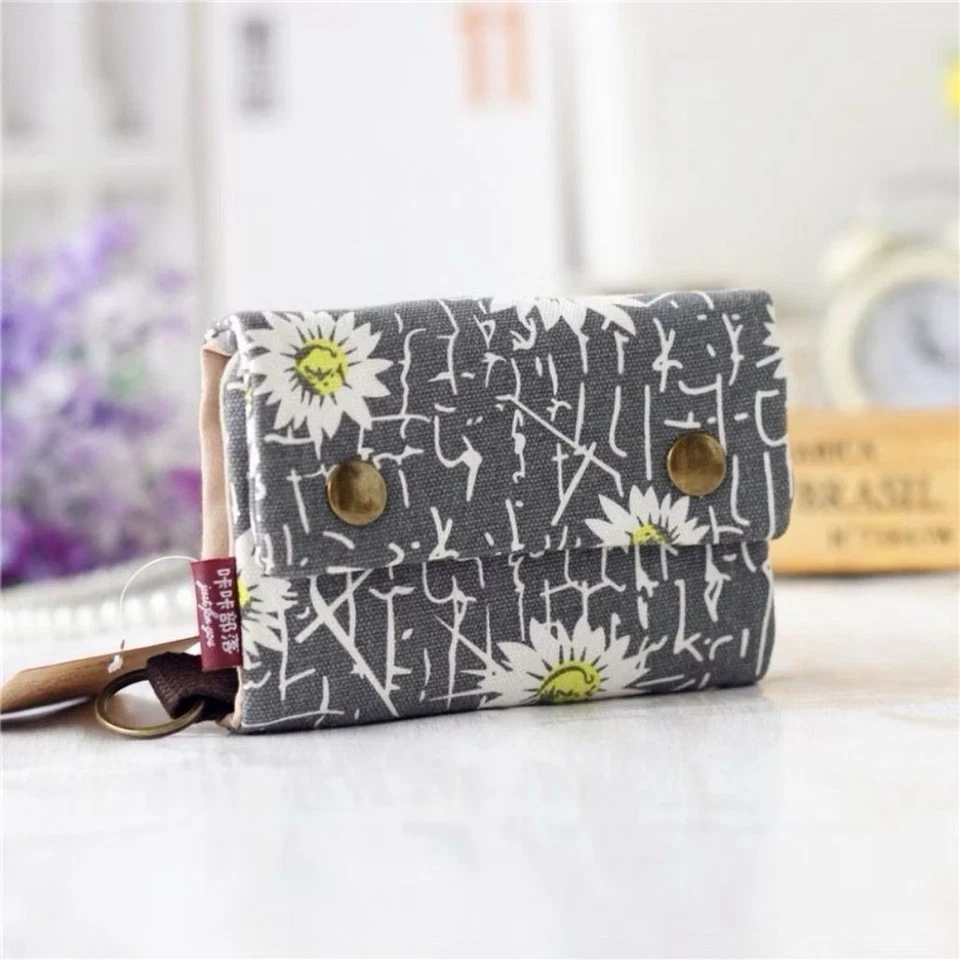 🐾 Cute Print Fabric Wallet | Small Canvas Purse | Coin, Card & Key Holder - Image 4 of 4