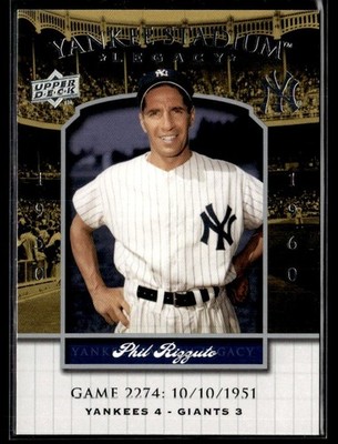 2008 Upper Deck Yankee Stadium Legacy Phil Rizzuto Auto New York Yankees #2274