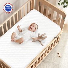 Crib Mattress Dual Sided Breathable Baby Toddler Memory Foam Removable Washable