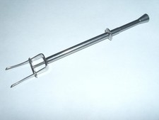 Justinus Solingen: Edelstahl! Abstreifgabel Abstoßgabel Wurst Aufschnitt Gabel