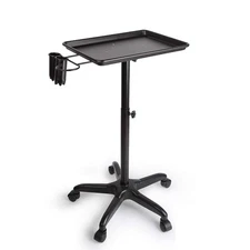 Professional Salon Trolley Aluminum Trolley Hair Instrument Tray Caddy New Black