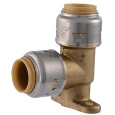 Max 1/2 Inch 90 Degree Drop Ear Elbow, Push to Connect Brass Plumbing 1/2 in.