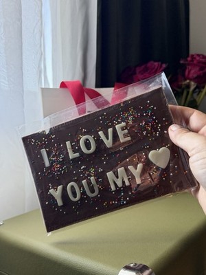 Write Your Own Message on Chocolate   Handmade Belgian Treat