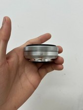 Used Fujifilm XF 27mm F2.8 Lens Silver With Caps Front Rear Glass Clear
