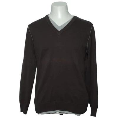 Key Largo, Pullover, Größe: L, Dallas V-Neck, Braun/Grau, Acryl/Baumwolle #5az - Bild 1 von 4