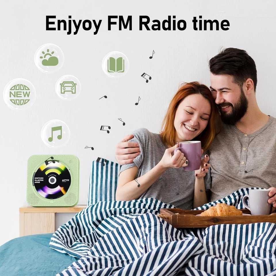 Reproductor de CD Portátil Bluetooth 5.1 Reproductor de CD de Escritorio con Control Remoto, Pantalla LED Foto 4 de 4