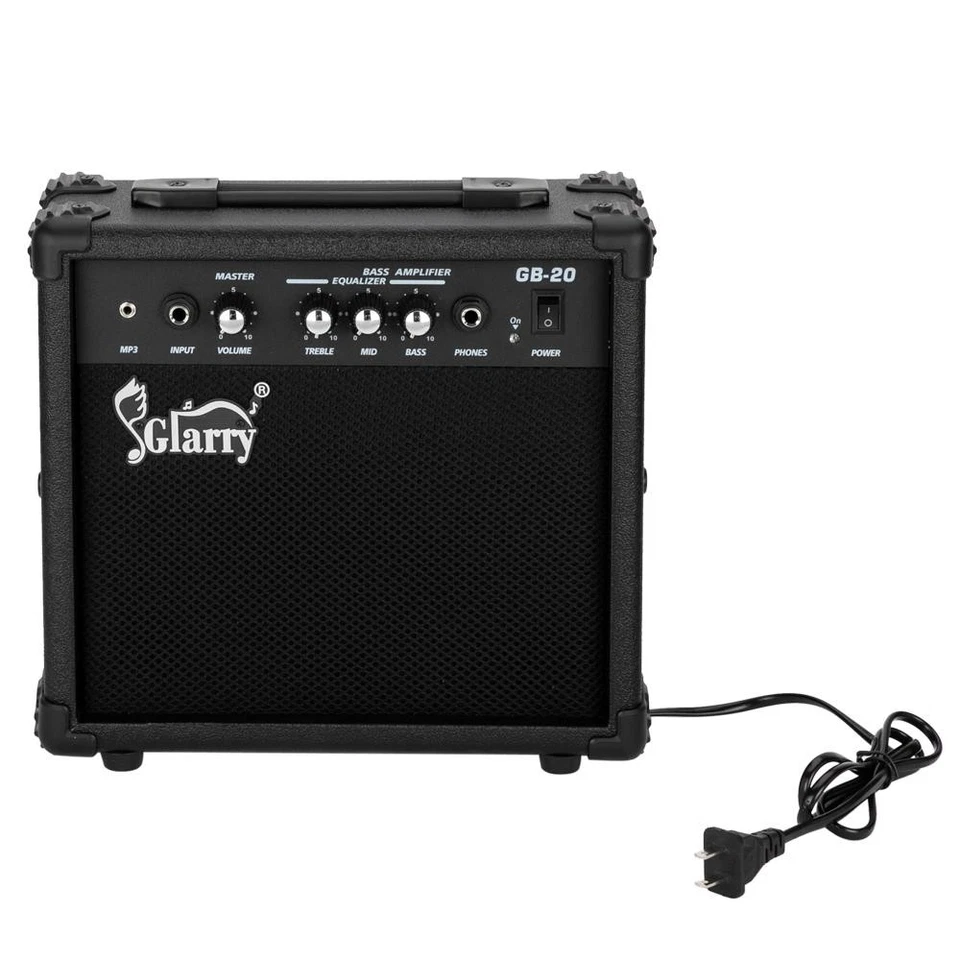 Glarry Electri Bass Guitar 20W Amplifiers for Electric Bass Sound AMP Cabinet