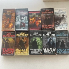 Lot of 10 Jim Butcher Novels Books Dresden Files And Codex Alera