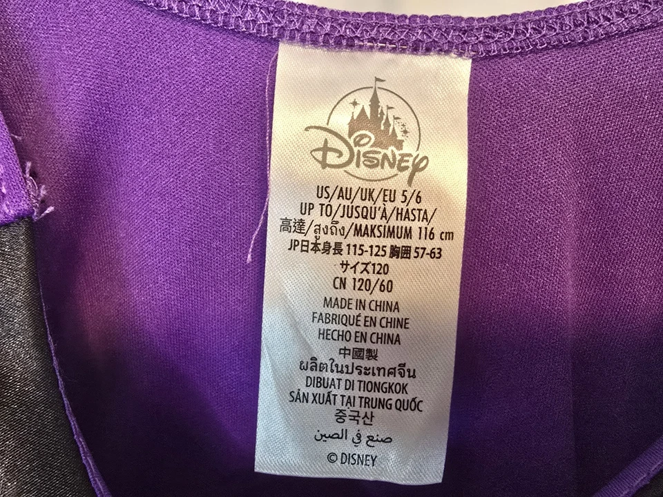 NUEVO Vestido Disney Niñas Talla 4 Halloween Minnie Mouse Bruja Púrpura Disfraz Foto 3 de 4