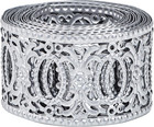 Metal Ribbon for Decor Craft - Decorative Silver Trim for Crafting - 2" X 3 Yard