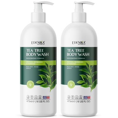 #ad Edenika 2 Pack Tea Tree Body Wash Antifungal Anti Itch Cleansing Shower Gel Lot $21.96