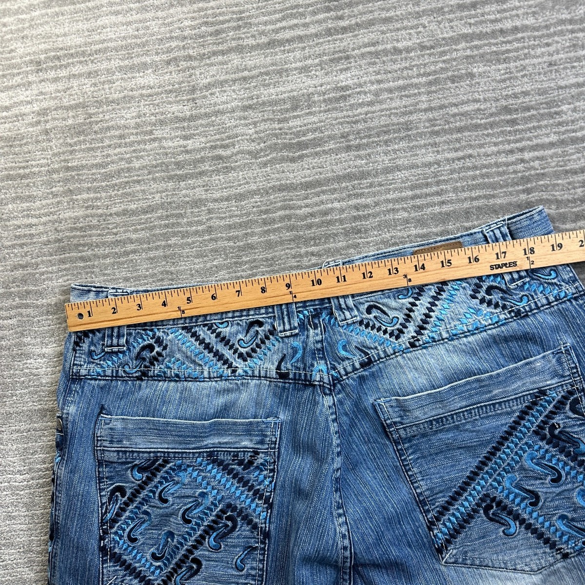 VINTAGE Knockout Jeans Mens 38x31 Blue Denim Pants Y2K Baggy VINTAGE Knockout Jeans Mens 38x31 Blue Denim Pants Y2K Baggy