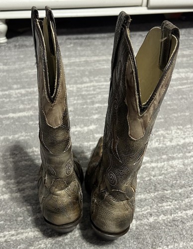 Corral Cowgirl Boots Sz 6.5 Womens Western Leather Inlays Concert Rodeo Festival - Picture 5 of 10