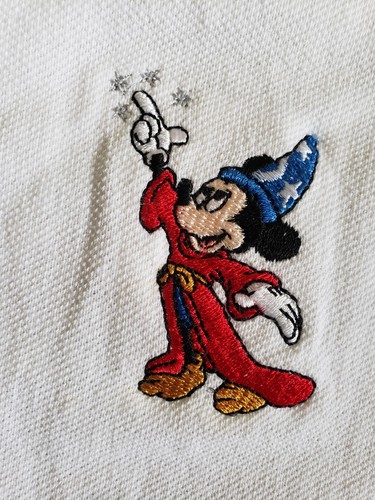 Vintage Disney Resort Mickey Mouse White Polo Shirt Men Size XL - Picture 5 of 11