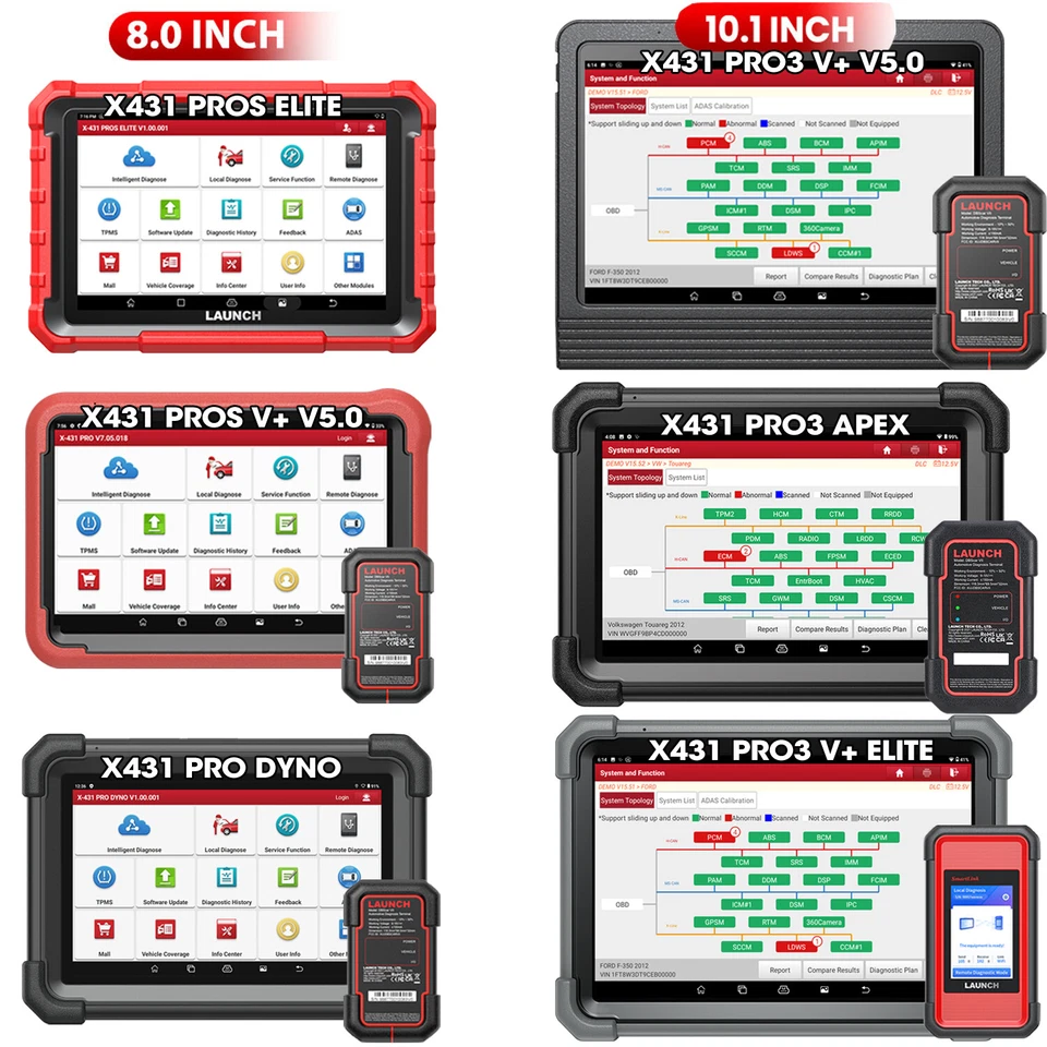 LAUNCH X431 PRO Elite PROS V+ PRO3S+ ELITE PAD 7 OBD2 dispositivo diagnostico ECU coding