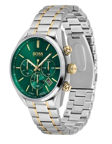 HUGO BOSS Champion HB1513878 Green Dial Men's Watch 44mm - Picture 2 of 21