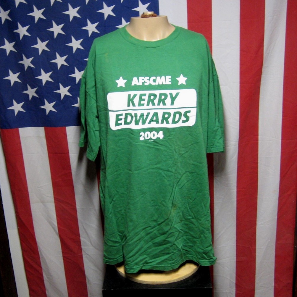 JOHN KERRY John Edwards 2004 Presidential Democrats Vintage Tee 2XL