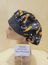 Pittsburgh Steelers NFL Women's Bouffant Surgical Scrub Hat/Cap Handmade