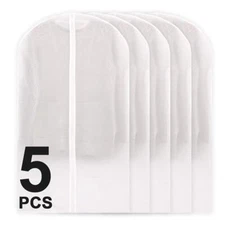 5PCS Garment Clothes Cover Protector Hanging Garment Storage Bag for Wardrobe
