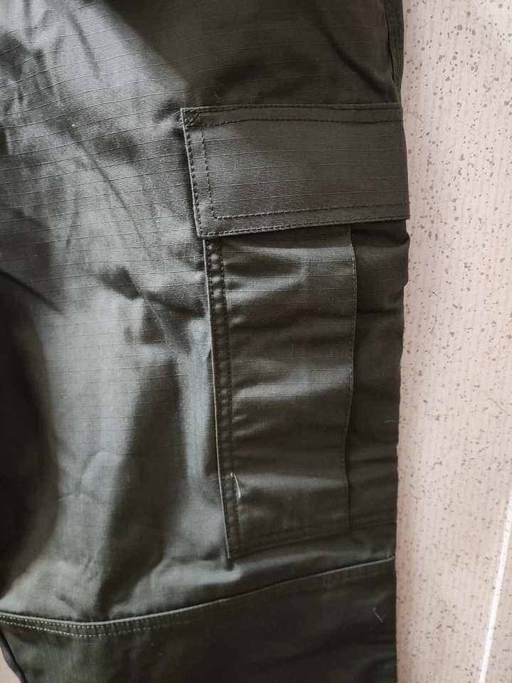 Pantalones tácticos 511 Ripstop verde carga pantalones de trabajo tela de teflón grandes 35,5-39  Foto 4 de 4