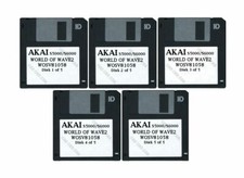 Akai S5000 / S6000 Set of Five Floppy Disks WORLD OF WAVE2 WOSV81058