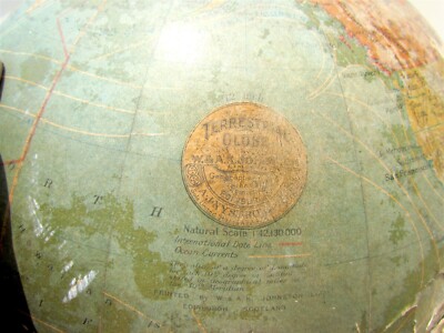 GLOBE 12 inch TERRESTRIAL ANTIQUE WWI ERA | eBay