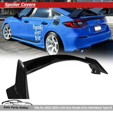Rear Spoiler Fits 2022-2024 11th Gen Honda Civic Hatchback Type-r Gloss Black