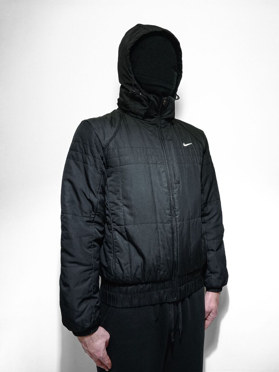 新品 黒L stussy × nike windrunner