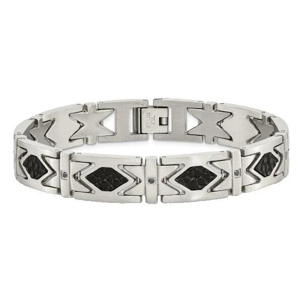 Black Stainless Steel Stone Fashion Jewelry