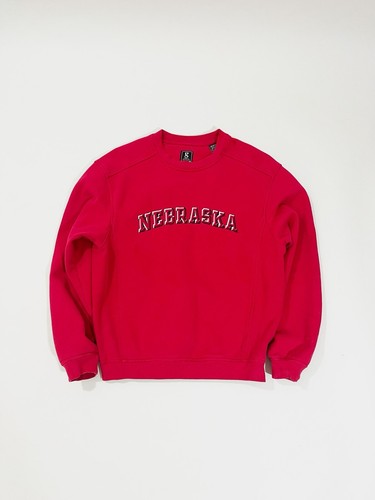 Vintage Red Nebraska Embroidered Sweatshirt Cornhuskers NCAA Football Size S - 第 1/5 張圖片