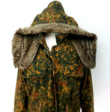 Obey Propaganda Urban Outfitters Fur Hooded Camouflage Miitary Jacket Womens S *