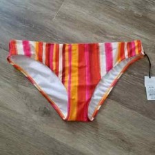 NWT Shade  Shore Stripe Low Rise Cheeky Bikini Bottom Size XL