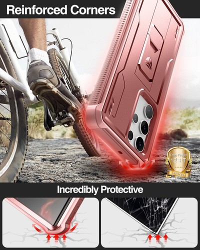 Dexnor Full Body Shockproof Case for Samsung Galaxy S22 Ultra 5G with Kickstand - Picture 18 of 88