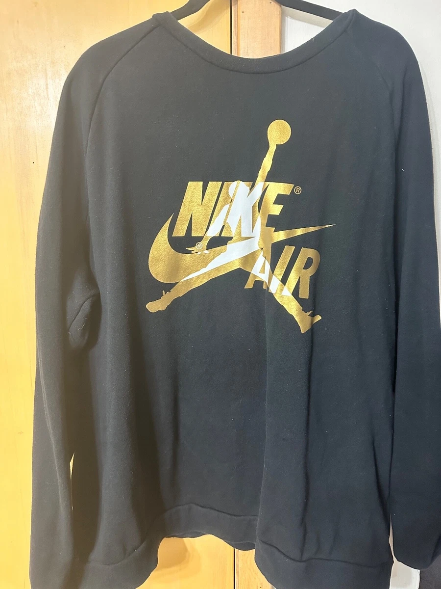 Black and gold jordan cheap sweater