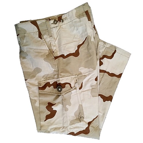 US Army Style Desert Combat Trousers 3 Colour Rip Stop Camouflage USA - Picture 2 of 8
